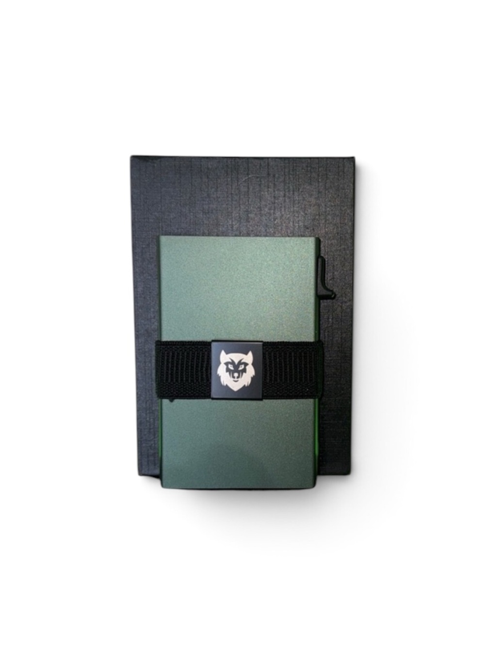 Sleek Green metal  Card Holder NWT